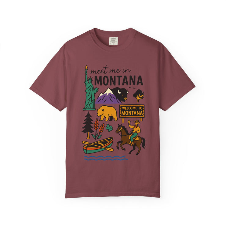 Cool Montana Graphic T-Shirt, Perfect for Travelers, Adventure Lovers, USA States Design