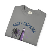 South Carolina Lighthouse T-Shirt, Unisex Garment-Dyed Tee, Coastal Vibes Shirt, Summer Travel Apparel, USA States Design