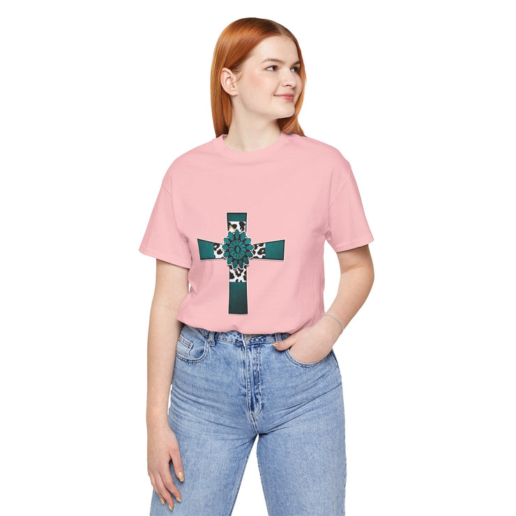 Stylish Religious Cross Tee, Unisex Trendy Shirt for Faith & Inspiration, Perfect Gift for Easter, Baptism, or Everyday Wear