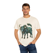 Bohemian Bull T-Shirt, Artistic Graphic Tee, Unisex Shirt for Cow Lovers, Gift for Occasions, Casual Wear, Eco-Friendly Style
