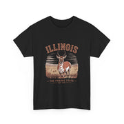 Illinois Prairie State Tee, Vintage Graphic T-Shirt, Unisex Casual Wear, Gift for Nature Lovers, Travel Souvenir, USA States Design