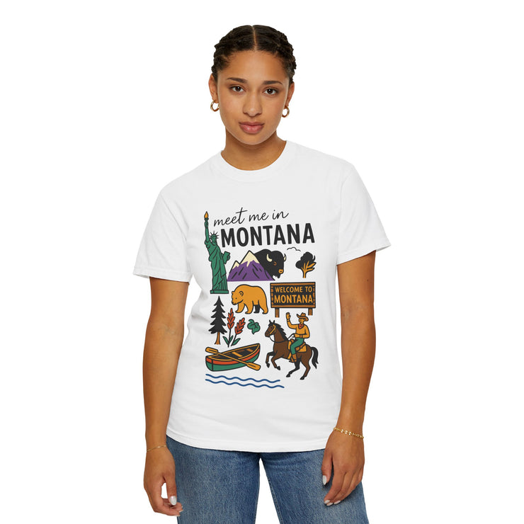 Cool Montana Graphic T-Shirt, Perfect for Travelers, Adventure Lovers, USA States Design