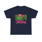 Festive Merry Christmas Tee - Unisex Heavy Cotton T-Shirt, Holiday Shirt, Christmas Gift, Cozy Winter Apparel, Family Gathering Outfit