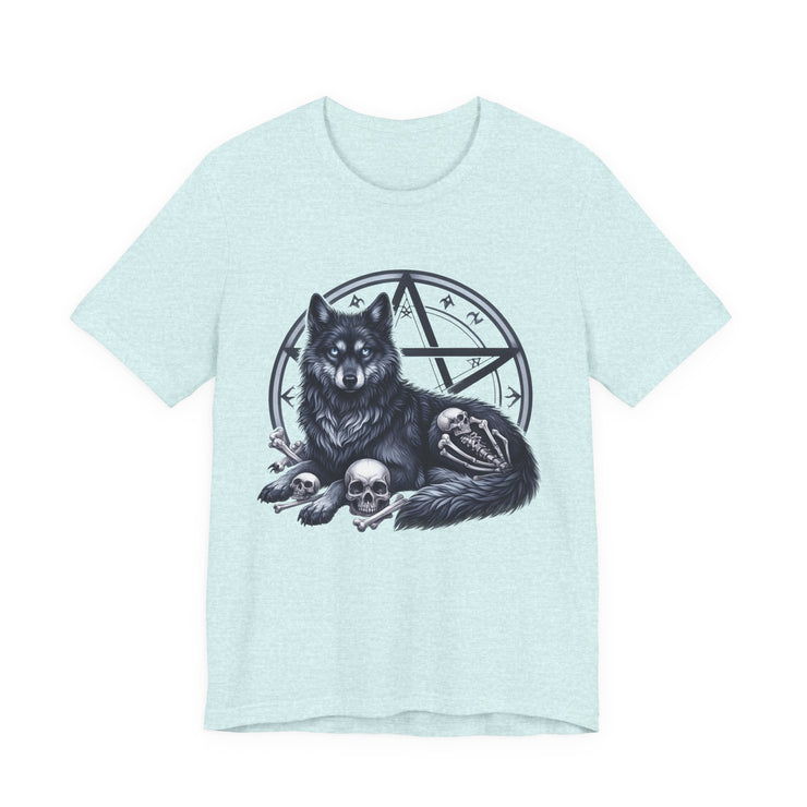 Gothic Wolf Tee | Unisex Graphic Shirt, Casual Outfit, Halloween Gift, Spooky Style, Animal Lover Apparel