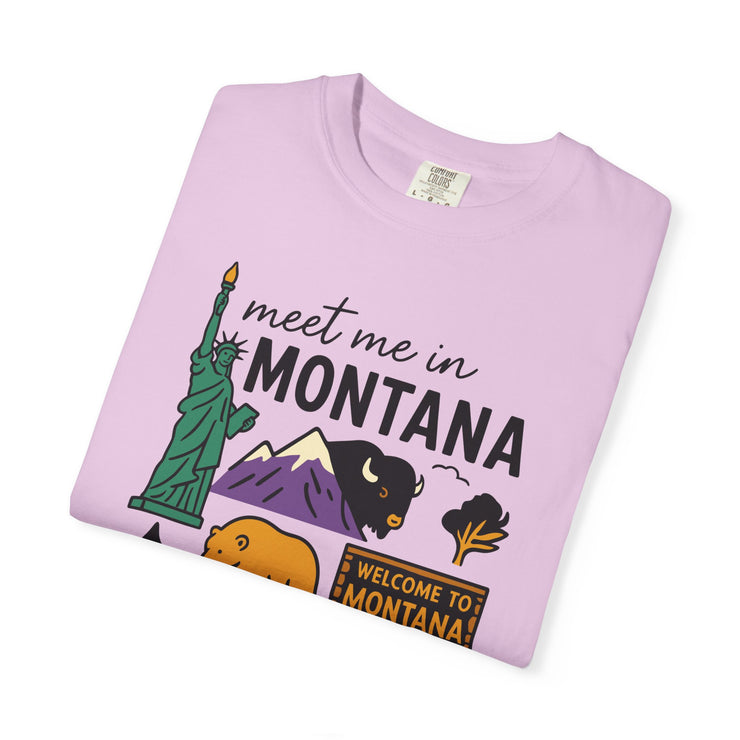 Cool Montana Graphic T-Shirt, Perfect for Travelers, Adventure Lovers, USA States Design