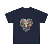 Bohemian Ram Heart Tee, Unisex Shirt, Festival Wear, Nature Lover Gift, Eco-Friendly Fashion, Gift for Him/Her