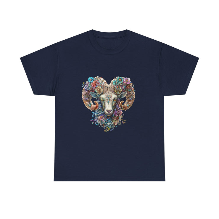 Bohemian Ram Heart Tee, Unisex Shirt, Festival Wear, Nature Lover Gift, Eco-Friendly Fashion, Gift for Him/Her