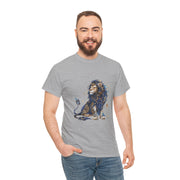 Majestic Lion Unisex Heavy Cotton Tee, Animal Lover Shirt, Eco-Friendly Gift, Casual Wear, Wildlife T-Shirt, Birthday Apparel