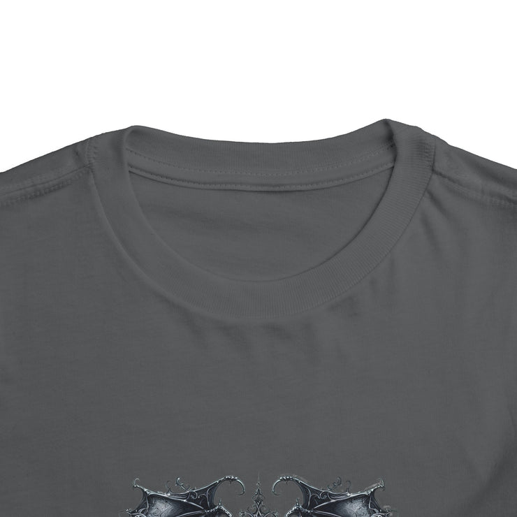 Gothic Dragon Toddler Tee, Cute Kids Shirt, Toddler Short Sleeve Tee, Unique Gift Idea, Halloween Outfit, Trendy Kids Apparel
