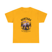 Montana Bear Graphic Tee | Unisex Heavy Cotton Tee, Adventure Shirt, Nature Lover Gift, Hiking Apparel, Travel Tee, Wilderness Wear, USA States Design