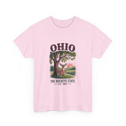 Ohio Vintage Graphic Tee, Unisex Cotton Shirt, Buckeye State Gift, Nature Lover Tee, Casual Wear, Ohio Pride Clothing, USA States Design