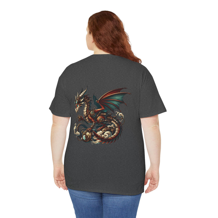 Dragon Graphic Tee, Unisex Cotton T-Shirt, Fantasy Shirt, Gift for Gamers, Cool Casual Wear, Dragon Lover Apparel