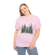 Nature-Inspired Unisex Heavy Cotton Tee, Forest T-Shirt, Outdoor Lifestyle Apparel, Eco-Friendly Gift, Casual Wear, Nature Lover's Top