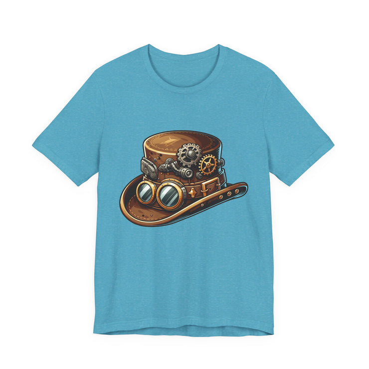 Steampunk Hat Tee, Steampunk T-Shirt, Retro Graphic Tee, Gift for Nerds, Cosplay Costume Top