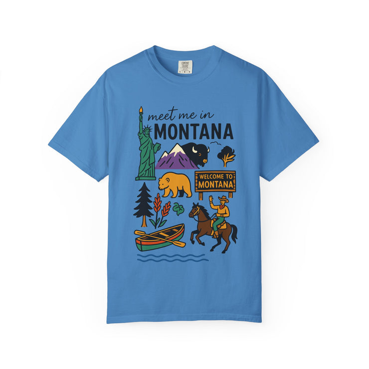 Cool Montana Graphic T-Shirt, Perfect for Travelers, Adventure Lovers, USA States Design