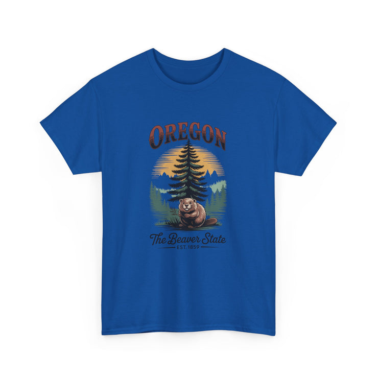 Oregon Graphic Tee - Vintage Style Unisex Cotton T-Shirt, Great for Nature Lovers, Casual Wear, USA States Design
