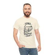 Iowa The Hawkeye State T-Shirt, Vintage Style Tee, Unisex Cotton Shirt, Iowa Pride Gift, USA States Design