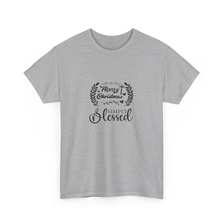 Merry Christmas Tee, Holiday Shirt, Simple Blessing Tee, Unisex Gift, Festive Apparel for Christmas