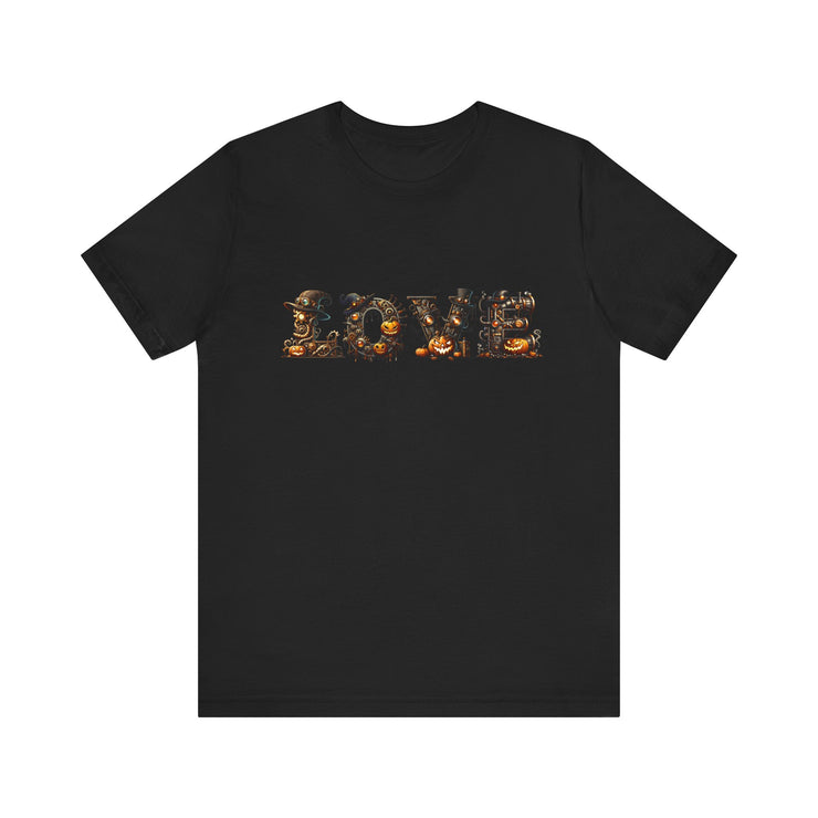 Love Typography Unisex Tee, Casual Love Shirt, Gift for Her, Heartfelt Tee, Valentine's Day Gift, Halloween Design