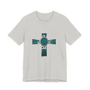 Stylish Religious Cross Tee, Unisex Trendy Shirt for Faith & Inspiration, Perfect Gift for Easter, Baptism, or Everyday Wear