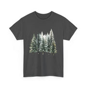 Nature-Inspired Unisex Heavy Cotton Tee, Forest T-Shirt, Outdoor Lifestyle Apparel, Eco-Friendly Gift, Casual Wear, Nature Lover's Top