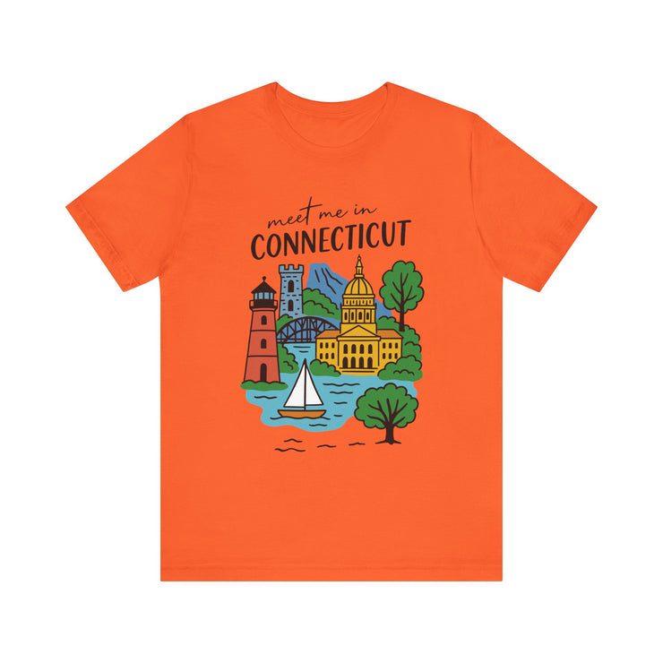 Connecticut Graphic Tee, Unisex Short Sleeve Shirt, Casual Travel Wear, Souvenir Gift, USA States Name