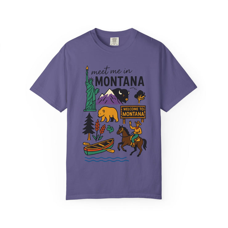 Cool Montana Graphic T-Shirt, Perfect for Travelers, Adventure Lovers, USA States Design