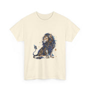Majestic Lion Unisex Heavy Cotton Tee, Animal Lover Shirt, Eco-Friendly Gift, Casual Wear, Wildlife T-Shirt, Birthday Apparel