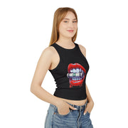 Edgy Graphic Tank Top, Summer Crop Top, Festival Wear, Trendy Women's Top, Statement Apparel, Unique Gift Idea