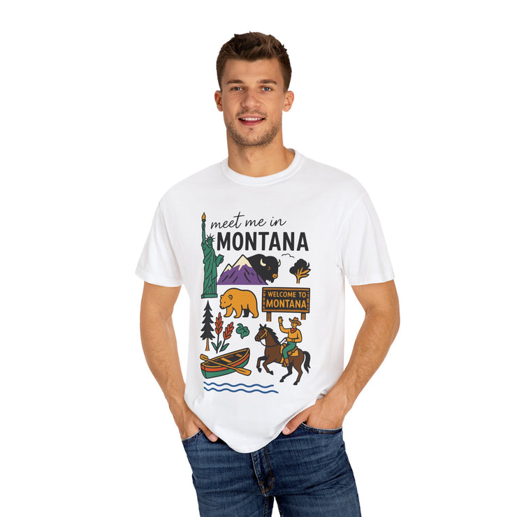 Cool Montana Graphic T-Shirt, Perfect for Travelers, Adventure Lovers, USA States Design