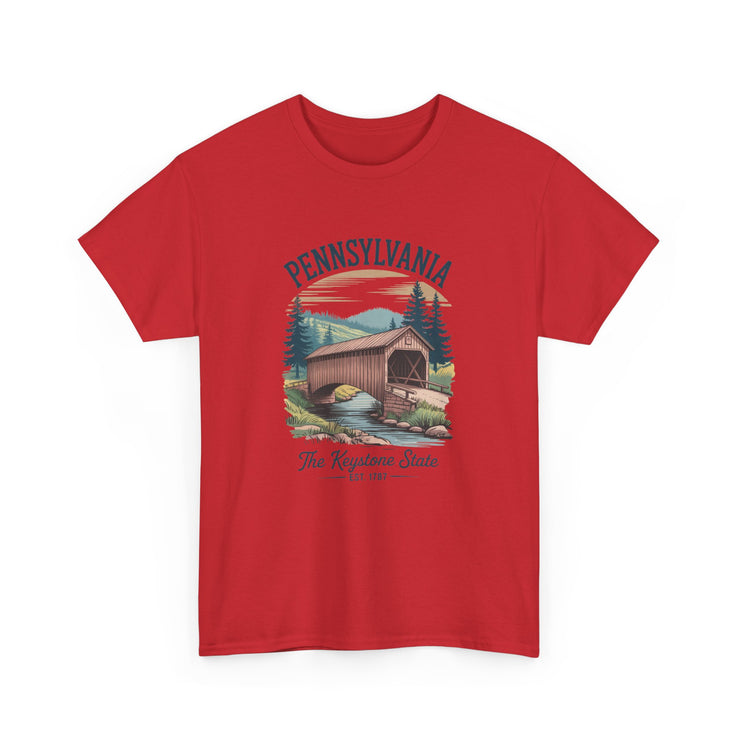 Pennsylvania Vintage Graphic Tee, Unisex T-Shirt, Nature Lover Gift, Travel Souvenir, State Pride Apparel