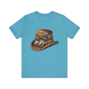 Steampunk Hat Tee, Steampunk T-Shirt, Retro Graphic Tee, Gift for Nerds, Cosplay Costume Top