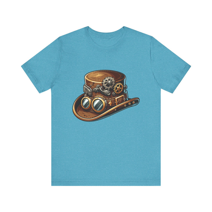 Steampunk Hat Tee, Steampunk T-Shirt, Retro Graphic Tee, Gift for Nerds, Cosplay Costume Top