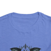 Toddler Halloween Bat Tee, Cute Toddler T-Shirt, Kids Halloween Apparel, Spooky Party Outfit, Bat and Roses Design