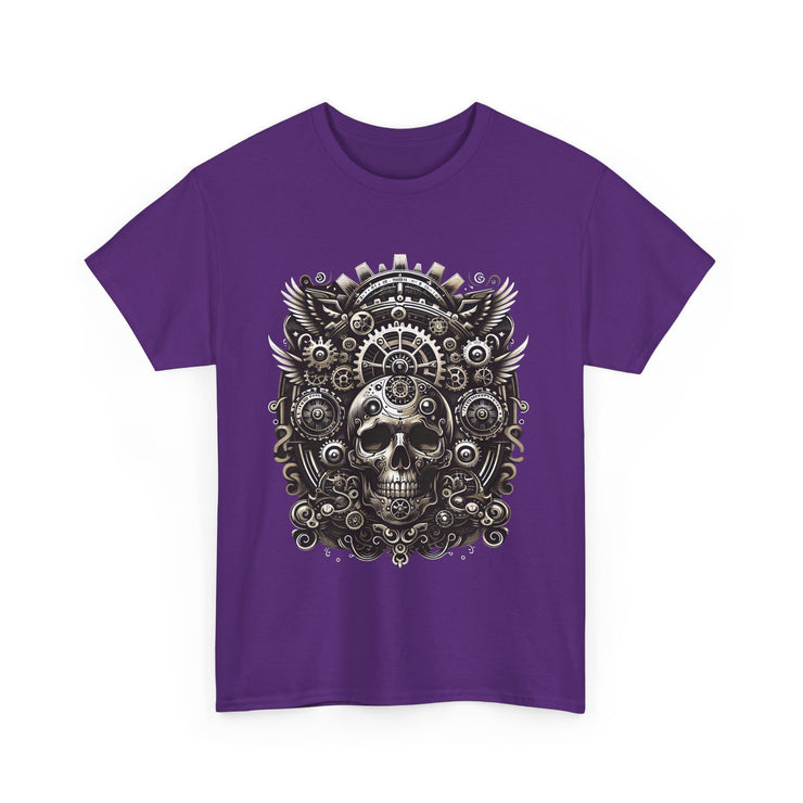 Gothic Skull Tee - Unisex Heavy Cotton T-Shirt, Unique Graphic Shirt, Casual Wear, Edgy Fashion, Gift for Him/Her, Halloween Style