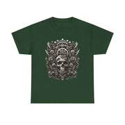 Gothic Skull Tee - Unisex Heavy Cotton T-Shirt, Unique Graphic Shirt, Casual Wear, Edgy Fashion, Gift for Him/Her, Halloween Style