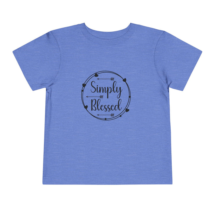Toddler Short Sleeve Tee - Simply Blessed T-Shirt, Kids Blessing Shirt, Baby Shower Gift, Christian Toddler Wear, Everyday Comfort Tee