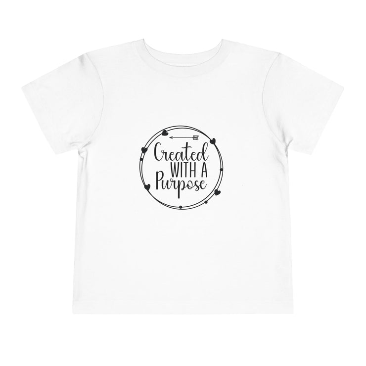 Toddler Purposeful Tee: Created with a Purpose, Kids Summer Shirt, Gift for Toddlers, Motivational Kids T-Shirt, Youth Casual Wear