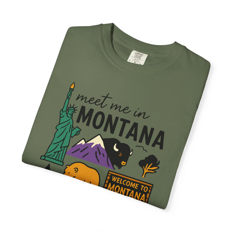 Cool Montana Graphic T-Shirt, Perfect for Travelers, Adventure Lovers, USA States Design