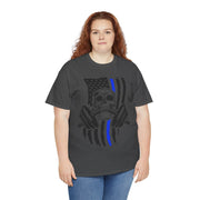Unisex Skull American Flag Tee, Gym Shirt, Fitness Apparel, Workout Gift, Casual Wear, Patriotic Activewear