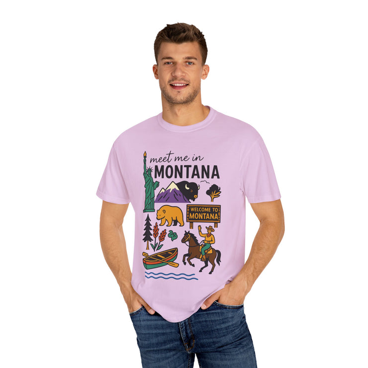Cool Montana Graphic T-Shirt, Perfect for Travelers, Adventure Lovers, USA States Design