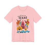 Texas-Inspired Unisex Tee: Meet Me in Texas Graphic T-Shirt, Gift for Texans, Summer Outfit, USA States Design