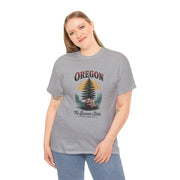 Oregon Graphic Tee - Vintage Style Unisex Cotton T-Shirt, Great for Nature Lovers, Casual Wear, USA States Design