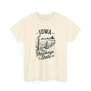 Iowa The Hawkeye State T-Shirt, Vintage Style Tee, Unisex Cotton Shirt, Iowa Pride Gift, USA States Design
