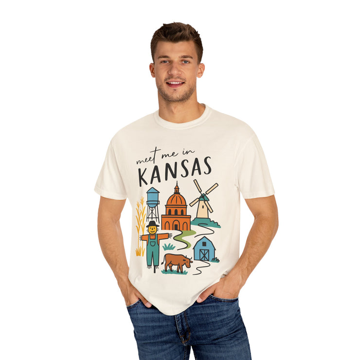 Kansas Adventure T-Shirt, Unisex Graphic Tee, Gift for Travelers,  USA States Design