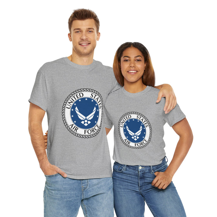 US Air Force Unisex Heavy Cotton Tee - Patriotic Apparel, Veteran Gift, Military T-Shirt, Casual Wear, Everyday Comfort