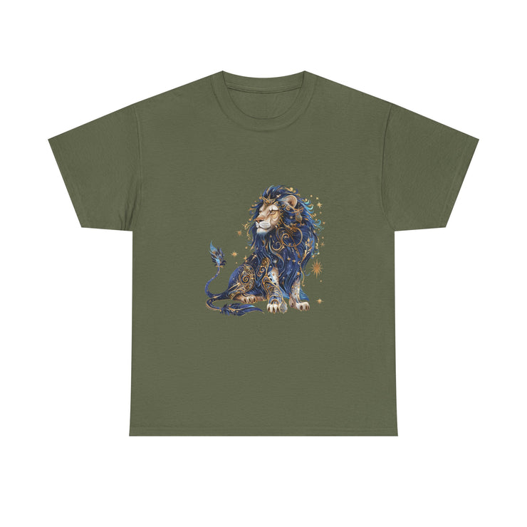 Majestic Lion Unisex Heavy Cotton Tee, Animal Lover Shirt, Eco-Friendly Gift, Casual Wear, Wildlife T-Shirt, Birthday Apparel