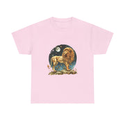 Majestic Lion Tee, Unisex Heavy Cotton Tee, Astrology T-Shirt, Animal Lover Gift, Birthday Present, Casual Style