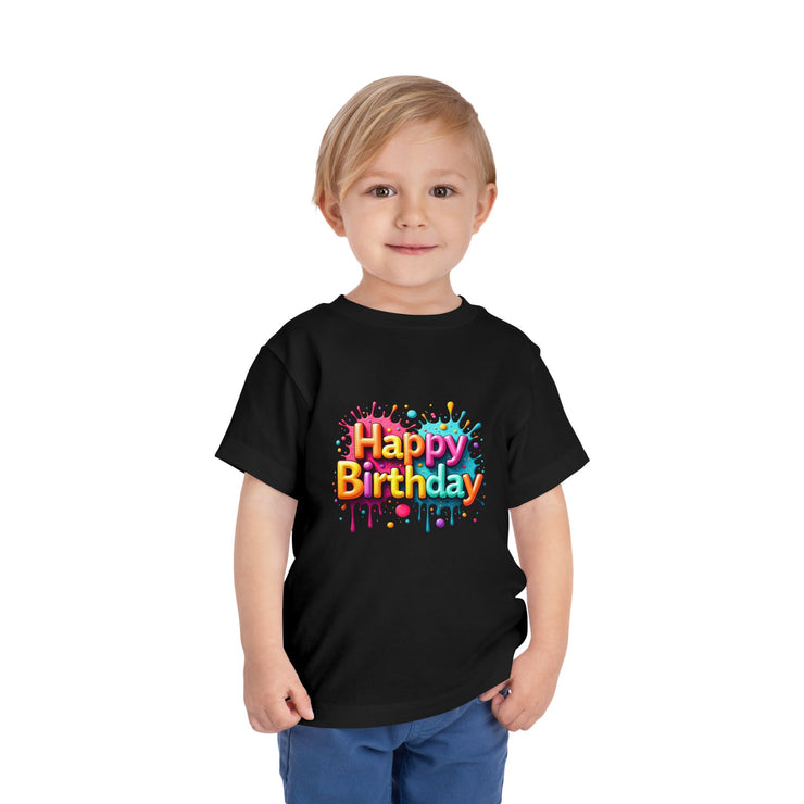 Happy Birthday Toddler Tee, Kids Birthday Gift, Short Sleeve Tee, Birthday Outfit, Toddler Shirt, Celebration Apparel
