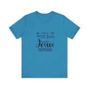 Inspirational Short Sleeve Tee - Love Never Fails, Christian Apparel, Faith-Based Gift,